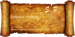 Sebesi Petra névjegykártya